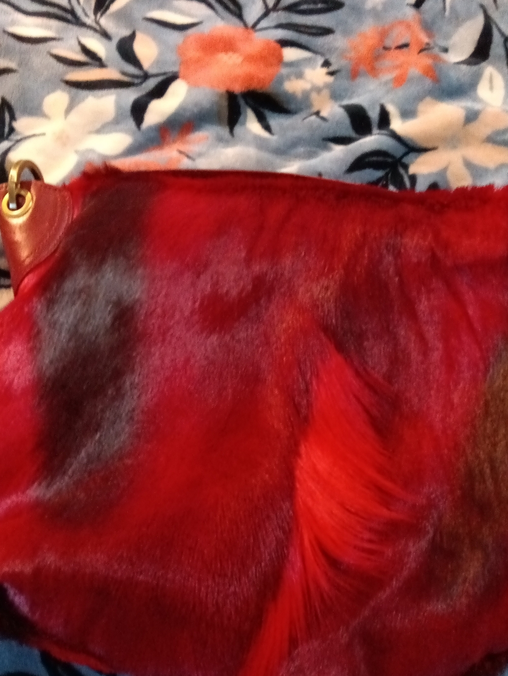 Red -Fur Shoulder Bag - Stylish Women's Handbag